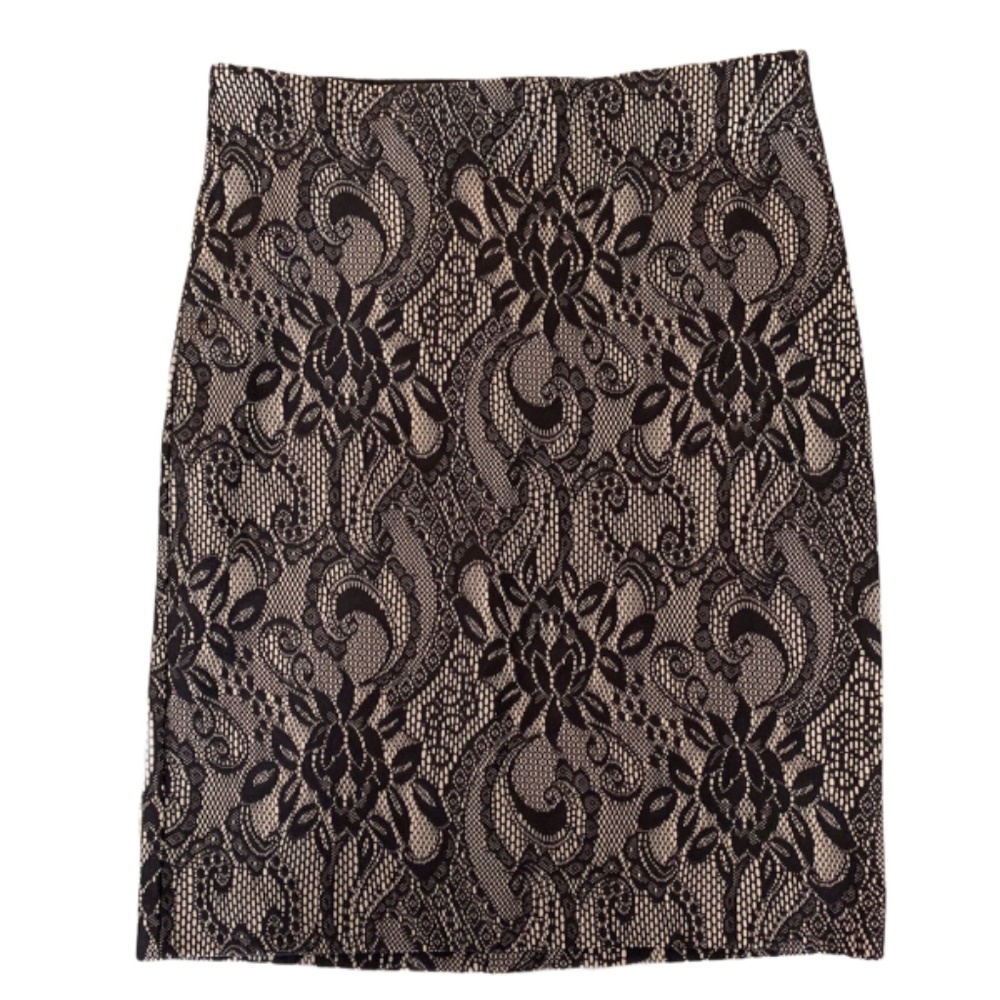 Ann Taylor Black lace overlay skirt Size 8 - Picture 3 of 6